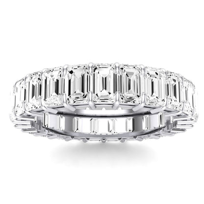 Sylvan Emerald Cut Diamond Eternity Band (Clarity Enhanced) whitegold