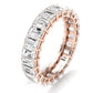 Sylvan Emerald Cut Diamond Eternity Band (Clarity Enhanced) rosegold