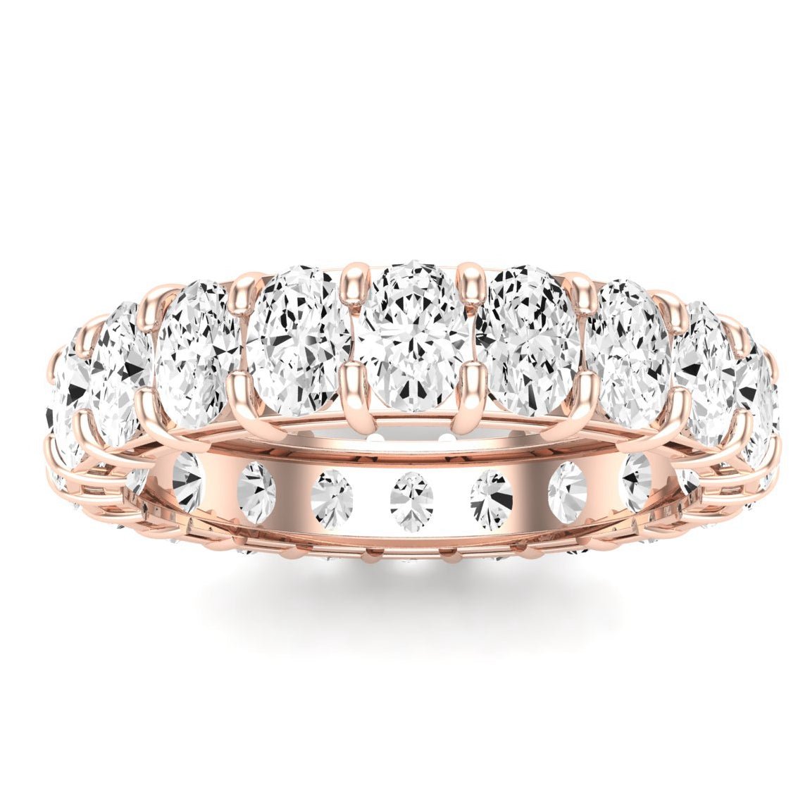 Sylvan Oval Cut Diamond Eternity Band (Clarity Enhanced) rosegold