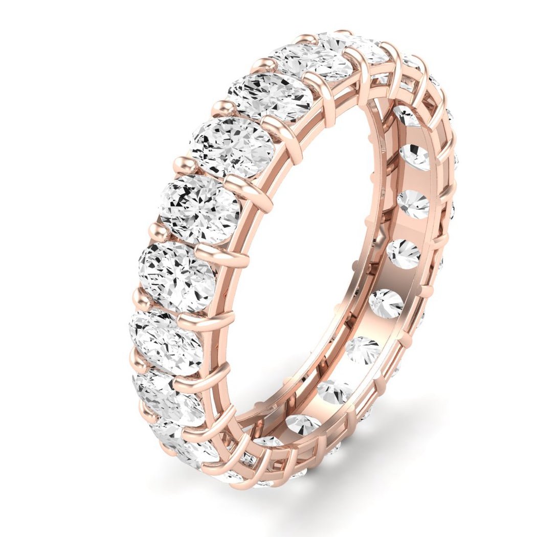 Sylvan Oval Cut Diamond Eternity Band (Clarity Enhanced) rosegold