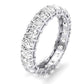 Sylvan Oval Cut Moissanite Eternity Band whitegold