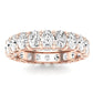 Sylvan Oval Cut Moissanite Eternity Band rosegold