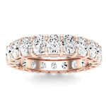 Sylvan Oval Cut Moissanite Eternity Band rosegold