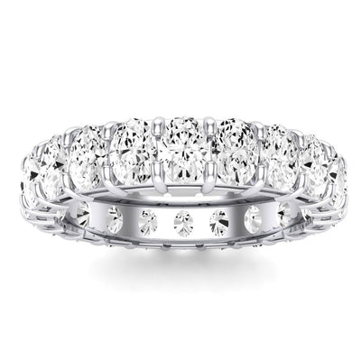 Sylvan Oval Cut Moissanite Eternity Band whitegold