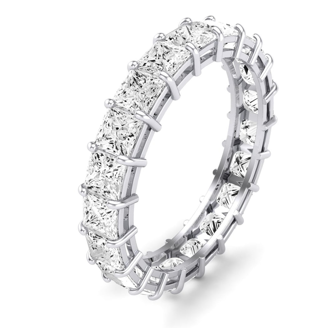 Sylvan Princess Cut Diamond Eternity Band (Clarity Enhanced) whitegold