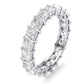 Sylvan Princess Cut Moissanite Eternity Band whitegold