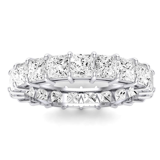 Sylvan Princess Cut Moissanite Eternity Band whitegold