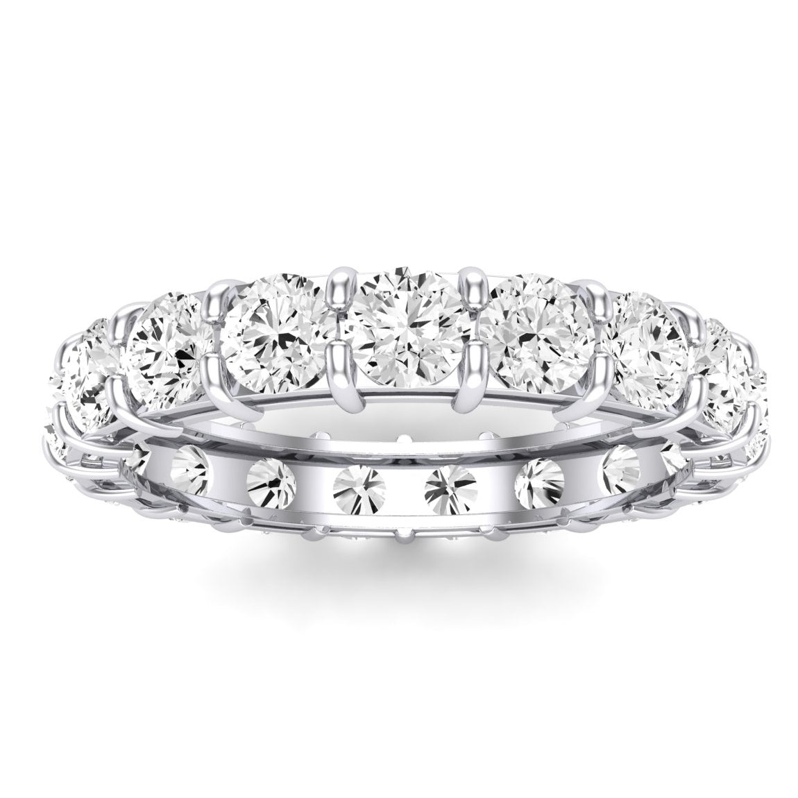 Sylvan Round Cut Diamond Eternity Band (Clarity Enhanced) whitegold