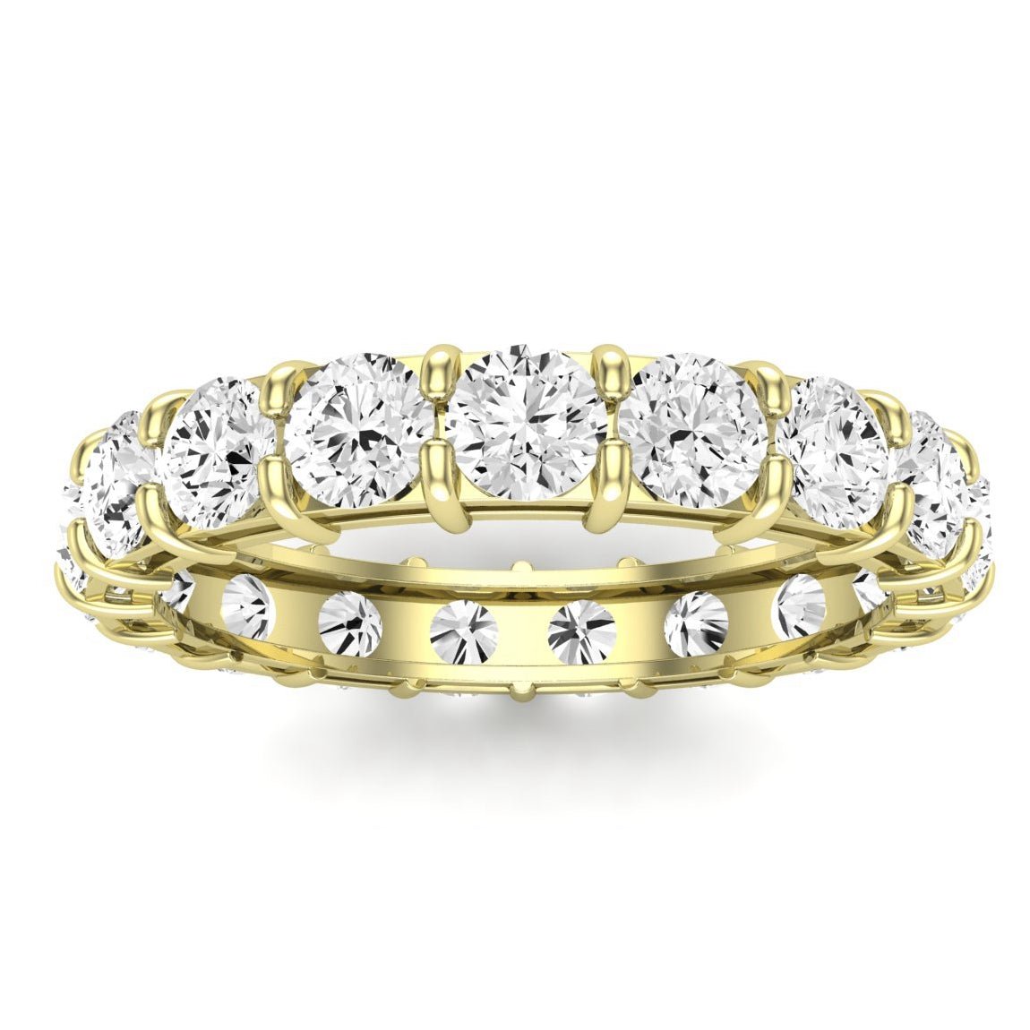 Sylvan Round Cut Moissanite Eternity Band yellowgold