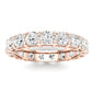 Sylvan Round Cut Moissanite Eternity Band rosegold