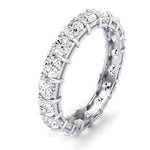 Sylvan Round Cut Moissanite Eternity Band whitegold
