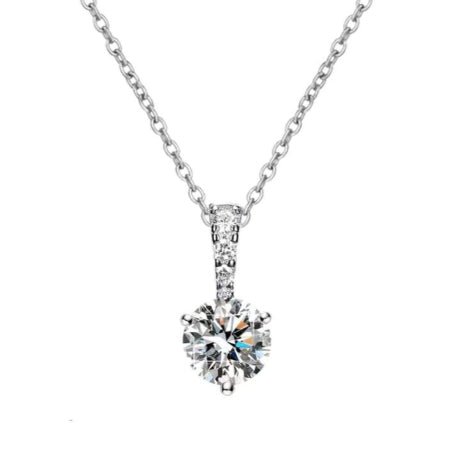 Tali Moissanite Necklace whitegold