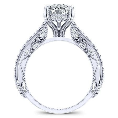 Tansy Diamond Matching Band Only (engagement Ring Not Included) For Ring With Cushion Center whitegold