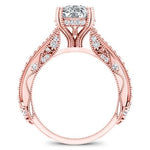 Tansy Diamond Matching Band Only (engagement Ring Not Included) For Ring With Cushion Center rosegold