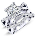 Tansy Diamond Matching Band Only (engagement Ring Not Included) For Ring With Princess Center whitegold