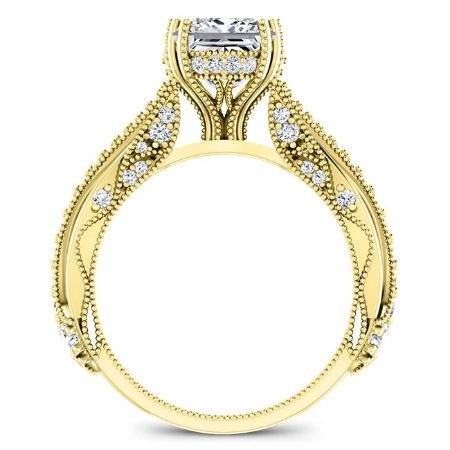 Tansy Diamond Matching Band Only (engagement Ring Not Included) For Ring With Princess Center yellowgold