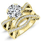 Tansy Diamond Matching Band Only (engagement Ring Not Included) For Ring With Round Center yellowgold