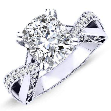 2.00 ct - Tansy - GIA Natural Cushion Diamond Engagement Ring