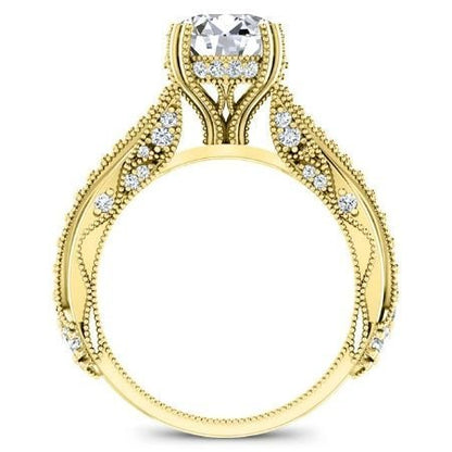 Tansy Round Diamond Engagement Ring (Lab Grown Igi Cert) yellowgold