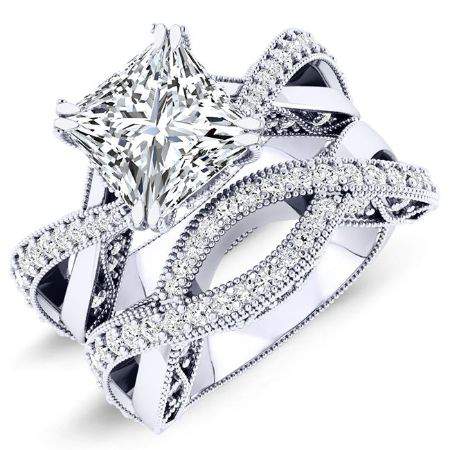 2.00 ct - Tansy - Princess Lab Diamond Bridal Set (IGI Certified)