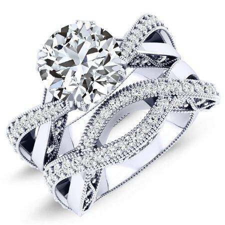 Tansy Round Diamond Bridal Set (Lab Grown Igi Cert) whitegold