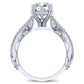 Tansy Round Moissanite Engagement Ring whitegold