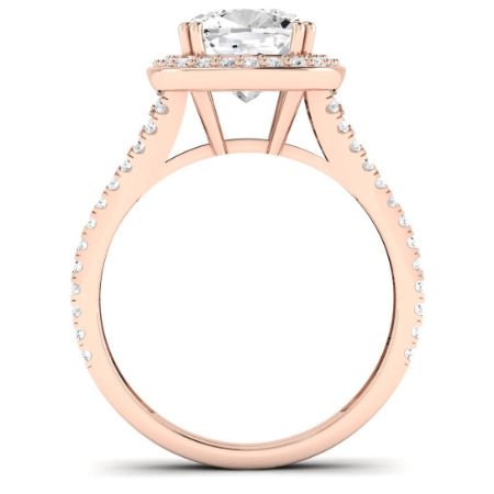 Tea Rose Cushion Diamond Bridal Set (Lab Grown Igi Cert) rosegold