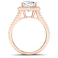 Tea Rose Cushion Diamond Bridal Set (Lab Grown Igi Cert) rosegold