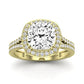 Tea Rose Cushion Diamond Bridal Set (Lab Grown Igi Cert) yellowgold