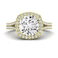 Tea Rose Cushion Diamond Bridal Set (Lab Grown Igi Cert) yellowgold