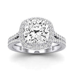 Tea Rose Cushion Diamond Bridal Set (Lab Grown Igi Cert) whitegold