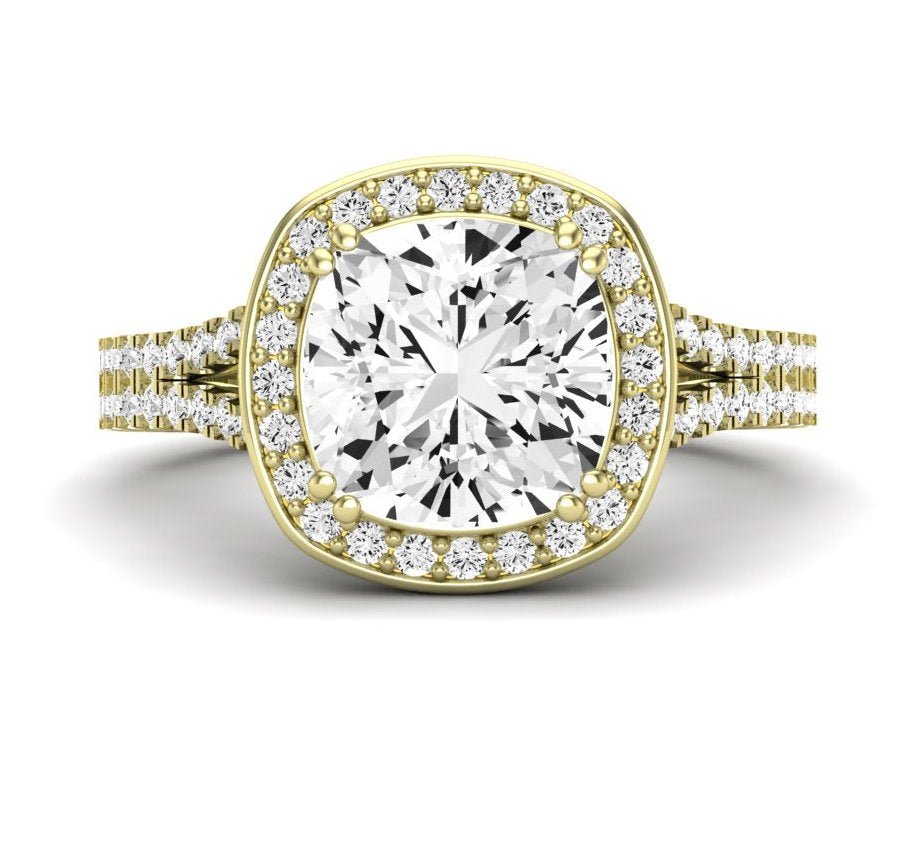 Tea Rose - 1.1ct Cushion Diamond Engagement Ring (Lab Grown Igi Cert) yellowgold