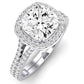 Tea Rose - 1.1ct Cushion Diamond Engagement Ring (Lab Grown Igi Cert) whitegold