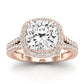 Tea Rose - 1.1ct Cushion Diamond Engagement Ring (Lab Grown Igi Cert) rosegold