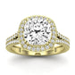 Tea Rose - 1.1ct Cushion Diamond Engagement Ring (Lab Grown Igi Cert) yellowgold