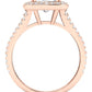 Tea Rose Cushion Diamond Engagement Ring (Lab Grown Igi Cert) rosegold