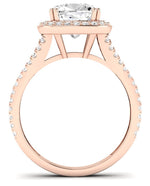 Tea Rose Cushion Diamond Engagement Ring (Lab Grown Igi Cert) rosegold