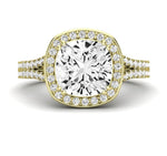 Tea Rose - 1.1ct Cushion Diamond Engagement Ring (Lab Grown Igi Cert) yellowgold