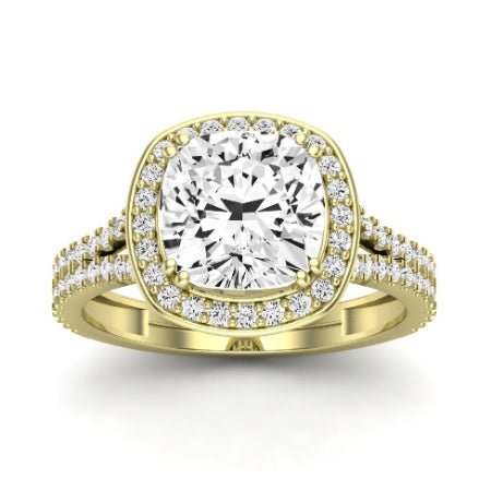 Tea Rose Cushion Diamond Bridal Set (Lab Grown Igi Cert) yellowgold