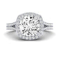 Tea Rose Cushion Diamond Bridal Set (Lab Grown Igi Cert) whitegold