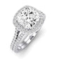 Tea Rose Cushion Diamond Bridal Set (Lab Grown Igi Cert) whitegold