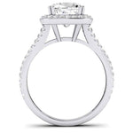 Tea Rose Cushion Diamond Bridal Set (Lab Grown Igi Cert) whitegold