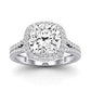 Tea Rose Cushion Diamond Bridal Set (Lab Grown Igi Cert) whitegold