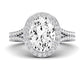 Tea Rose Oval Diamond Bridal Set (Lab Grown Igi Cert) whitegold