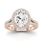 Tea Rose Oval Diamond Bridal Set (Lab Grown Igi Cert) rosegold