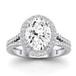 Tea Rose Oval Diamond Engagement Ring (Lab Grown Igi Cert) whitegold