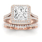 Tea Rose - GIA Natural Princess Diamond Bridal Set