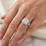 Tea Rose - GIA Natural Princess Diamond Engagement Ring