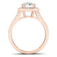 Tea Rose Moissanite Matching Band Only (does Not Include Engagement Ring) For Ring With Round Center rosegold