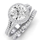 Tea Rose Moissanite Matching Band Only (does Not Include Engagement Ring) For Ring With Round Center whitegold